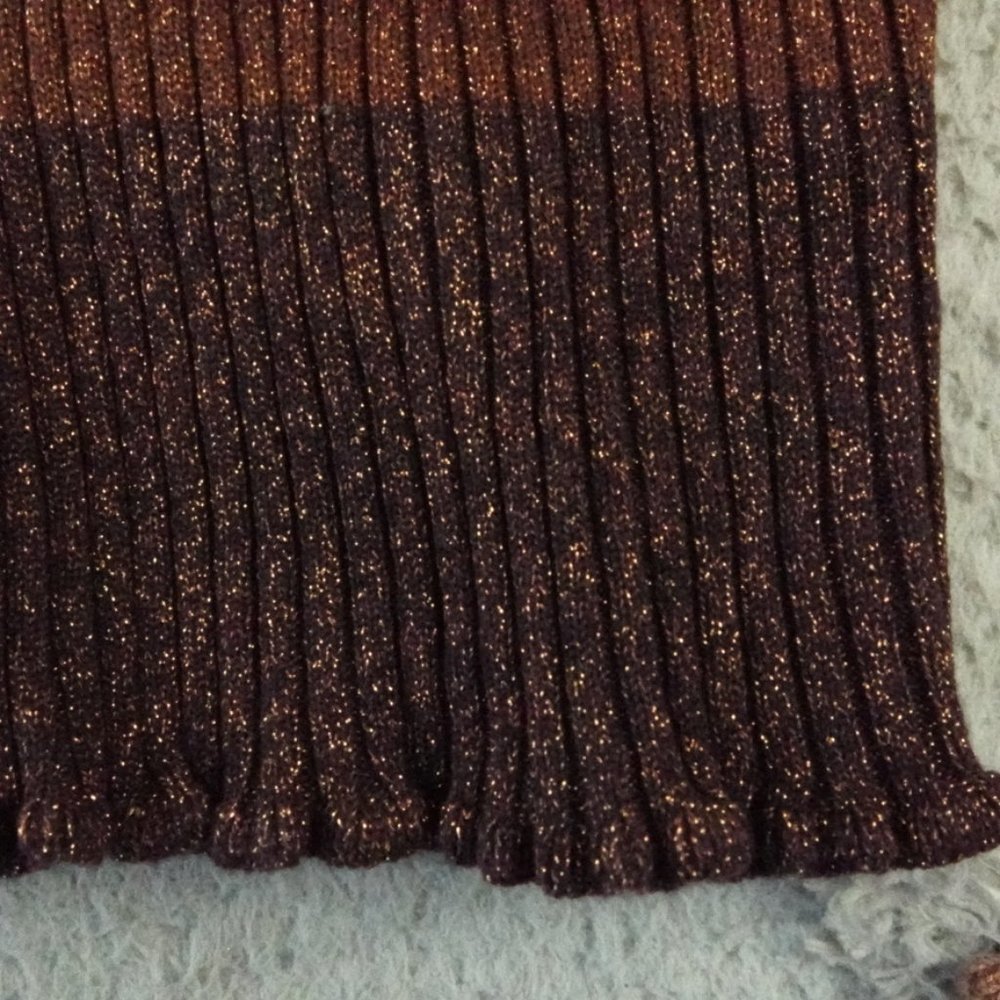 Striped Ribbed Knit Sweater - Brown Multi - Picture 5 of 13